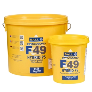 Styccobond F49 - Hybridní PS Vinylové lepidlo  - teplotně tolerantní a citlivé na tlak